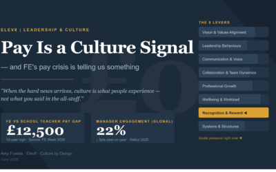 Pay Is a Culture Signal and FE’s Crisis Is Telling Us Something